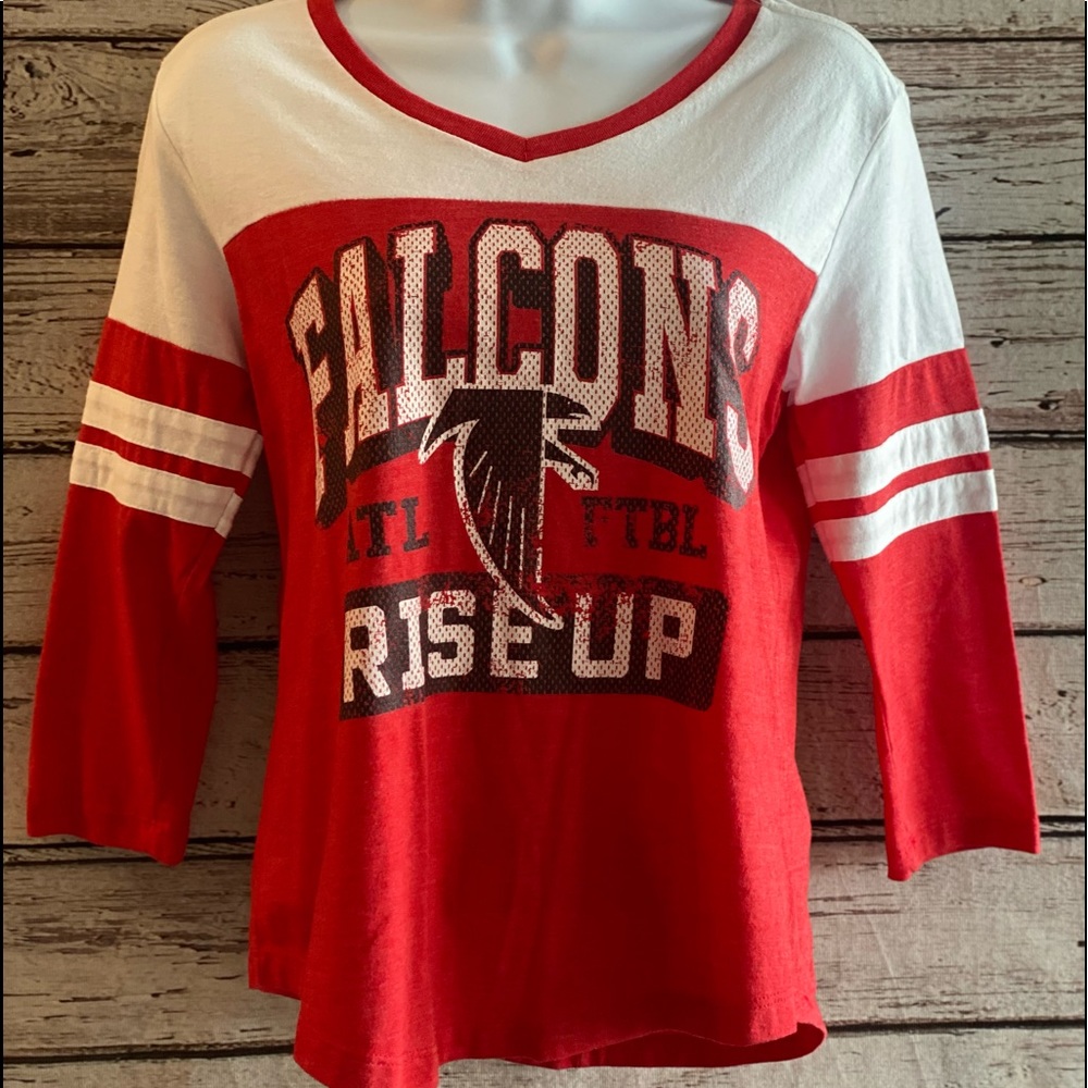 NWOT SMALL Atlanta Falcons Rise Up 3/4 sleeves